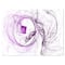 Designart - Billowing Smoke Purple - Abstract Canvas art print